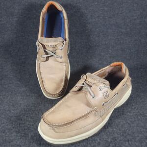Sperry Top Sider Mens 12M  Boat Deck Shoes Slip On Lace Up Tan